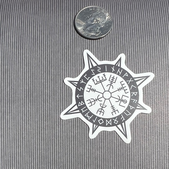 Mandala Navigation Symbol Old Norse God Warrior Celtic Art Single Sticker - Picture 2 of 3